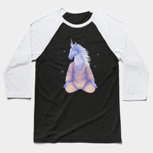 Meditating unicorn 2 Baseball T-Shirt